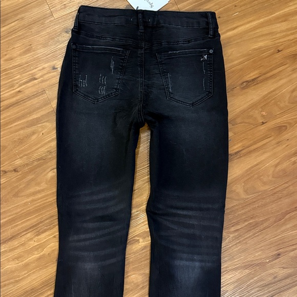 ☃️BOGO50%☃️ 🆕🖤SPECIAL A: BLACK Mid Rise Skinny Distressed Jeans 9/28 - Picture 10 of 14
